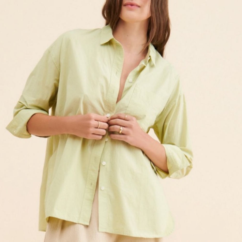 Madewell Oversized Patch-Pocket Button Down Top, … - image 1